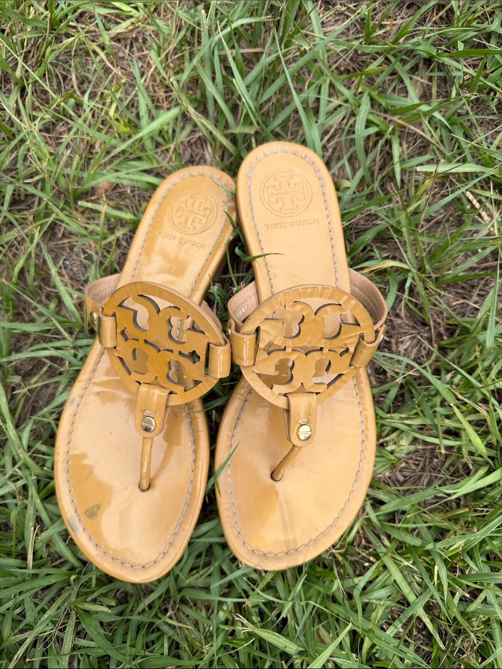 Tory Burch Women's Miller Thong Sandals in Tan